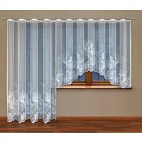 HAFT Bogenstore 25041, halbtransparent, Jacquard-Stoff, Kräuselband