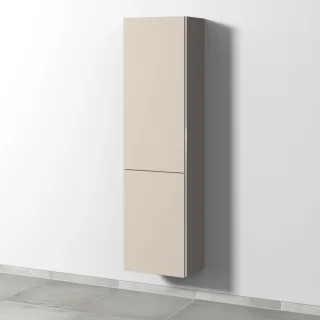 Sanipa 3way Stauraumschrank mit 1 Tür und 1 Wäschekorbklappe, Kaschmir-Matt BP1841U