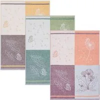 Kracht Geschirrtuch Geschirrtuch "Pusteblume" 3er-Pack, Halbleinen Motiv