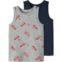Name It Unterhemd NMMTANK TOP 2P GREY FIRETRUCK NOOS (Packung, 2-St)