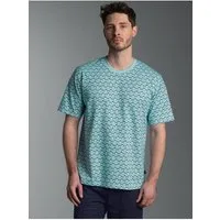 Trigema T-Shirt TRIGEMA T Shirt mit Allover-Muster "Äffchen" (1-tlg)