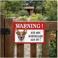 HTI-Line Metallschild Blechschild Wachhund Jack Russell Terrier, (Stück, 1 St., 1 Schild), Hundeschilder Warnung vor dem Hund