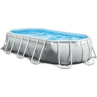 Intex Framepool Frame Swimming Pool Set "Prism Oval", pulverbeschichtete Stahlrahmen