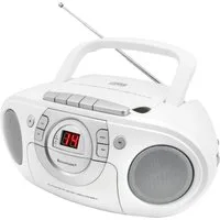 Soundmaster SCD5100 Weiß Radiorekorder mit CD-Spieler und Kassettendeck CD-Radiorecorder
