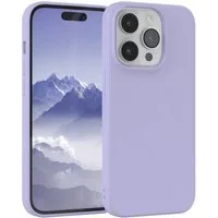 EAZY CASE Handyhülle für Apple iPhone 14 Pro Hülle Silikon 6,1 Zoll, Silikonhülle stoßfest Smart Slimcover Case Dünn Blau Lila