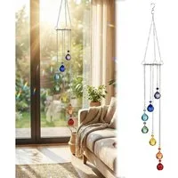 MOPUEA Windspiel Windspiel Regenbogen Sonnenfänger Kristall Anhänger Deko fensterdeko (Regenbogen-Anhänger für Zuhause, Gartendekoration, 1 St., Windspiele für Draußen Hängend Lichtfänger Kristalle zum), Fenster-Hängeornament, Fensterdeko Hängend Pri