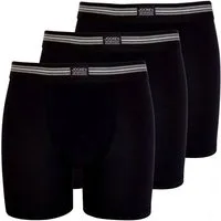 Jockey Trunk Cotton Stretch (3er Pack) Mittlere Bundhöhe, längeres Bein, Logobund