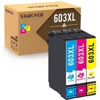 STAROVER 3/4/8er 603XL Kompatibel für EPSON 603 Druckerpatronen Multipack Tintenpatrone (XP-4105 XP-4150 XP-4155 XP3105 XP-3150, WF-2810 WF-2830 XP-2100 XP-2105 XP-2150 XP-2155 XP-3100)