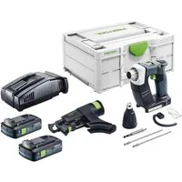 FESTOOL Akku-Trockenbauschrauber DWC 18-2500 Basic Akku Bauschrauber 18 V 18 Nm Brushless + 2x Akku