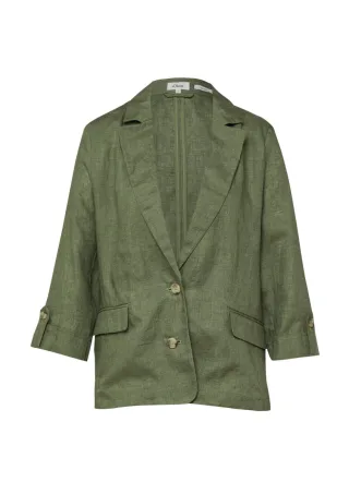 s.Oliver Red Label - Lockerer Blazer mit 3/4-Ärmeln grün - Gr. - 40