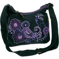 Guru-Shop Schultertasche Boho Schultertasche, Hippie Tasche, bestickte..