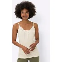heine Shirttop Spitzentop Ärmellos