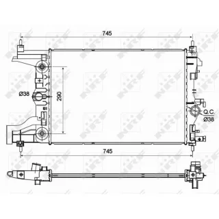 NRF Motork?hler gel?tet Chevrolet Cruze Opel Astra 1,6