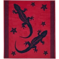 Delindo Lifestyle Strandtuch Tropical GECKO, XXL Strandlaken aus 100% ägyptischer Baumwolle, (1-St), Jacquard-gewebtes Motiv