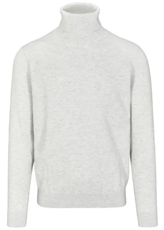 BASEFIELD - Rollkragen Pullover light fog - Gr. - M