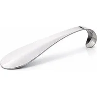 TelMo Schuhlöffel Metall Schuhanzieher 15cm, verchromt, Lochung + Haken (Einzeln)