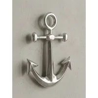 KADIMA DESIGN Wanddekoobjekt Dekofigur ANKER Aluminium Dekoration poliert 62 (5 cm Statue Skulptur groß Alu einzeln modern XXL Maritim)