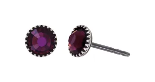 konplott - Ohrstecker - Black Jack lila
