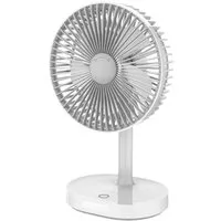 Platinet Tischventilator PRDF0326, 19 cm Durchmesser, Ventilator mit 3000 mAh und Nachtlicht
