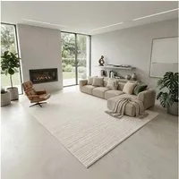 Sehrazat Teppich LIMA, auch als Läufer, rechteckig, Höhe: 10 mm, Kurzflor, Linienstruktur, leichter Glanz, Wohnzimmer