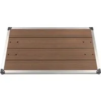 vidaXL Duschwanne Garten-Duschwanne WPC Edelstahl 110 x 62 cm Braun