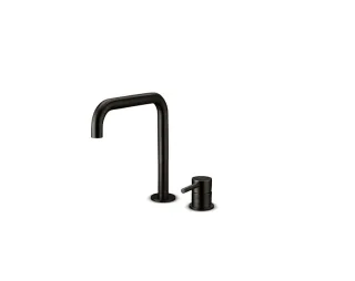 JEE-O Slimline Stand 2-Loch Waschtischarmatur, niedrig, schwarz strukturiert, 800-1763 800-1763
