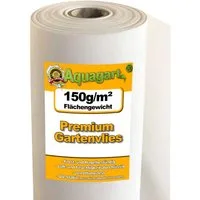 Aquagart Unkrautvlies 10m² Gartenvlies Unkrautvlies Mulchvlies 150g/m² weiß 1m breit, (1-St)