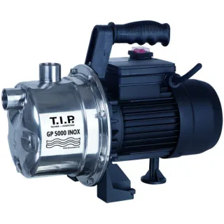 T.I.P. GP 5000 INOX Gartenpumpe - Edelstahl 31372, 5.000 l/h, 45 m Förderhöhe, 1.200 W, Jet-System, Überlastschutz