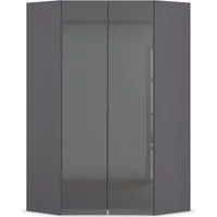 OTTO home Eckkleiderschrank Kleiderschrank Schrank Ankleidezimmer Schlafzimmer Garderobe AGORDO (in zwei Griff-Farben, Breite/Tiefe 117x117 cm, Höhen 210/229 cm) mit Glastüren, voll ausgestattet mit viel Stauraum MADE IN GERMANY