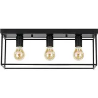ZMH Deckenleuchte Retro Schwarz industrial 2//3//4 Flammige für Wohnzimmer Esszimmer, ohne Leuchtmittel
