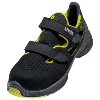 uvex 1 G2 Sicherheitsschuh S1 Sandalen gelocht schwarz/gelb 36 - 6842936