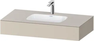 Duravit Qatego Einbauwaschtisch mit Konsole Taupe Supermatt 1000x550x170 mm - QA4691083830000 QA4691083830000