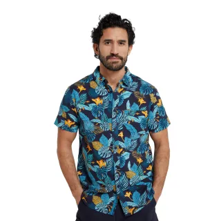 Mountain Warehouse Herren Tropical Kurzarm-Shirt (blau)