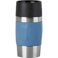 TRAVEL MUG Compact Thermobecher blau/edelstahl, 0,3 Liter, Drehverschluss