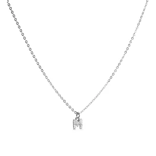 Luxenter Halskette mit glänzenden Zirkonia in Silber - Alphabet