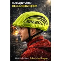 Illes-Laedchen Fahrradhelm Wasserdichter Helmüberzieher 2er Set Fahrrad Helmcover Regen Neon Gelb, Regenschutz & Winddicht – Universalgröße für Damen & Herren
