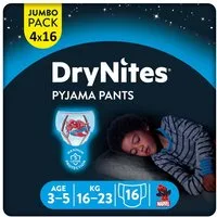 HUGGIES Windeln DryNites Nacht-Windeln Jungen 3-5 Jahre (16-23kg) 64 Stk