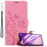 Cadorabo Handyhülle für iPhone X / XS Hülle Apple iPhone X / XS, Hülle Schutzhülle Blumen Flower mit Standfunktion Kartenfach Magnet