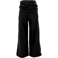 Guru-Shop Relaxhose Weite Yogahose mit geradem Bein - schwarz alternative Bekleidung