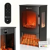 Juskys Elektrokamin, Flammeneffekte, WLAN/App-Steuerung, Heizfunktion, Fernbedienung