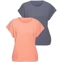 Vivance Kurzarmshirt aus bügelfreier Strukturqualität im 2er Pack (Packung) mit Viskose