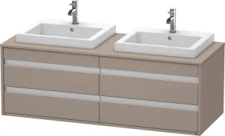 Duravit Ketho Konsolenwaschtischunterbau wandhängend Basalt Matt 1400x550x496 mm - KT6757B4343 KT6757B4343