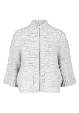 Betty & Co - Strick-Cardigan light silver melange - Gr. - 42
