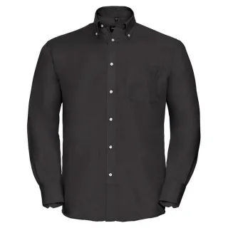 Russell Collection - "Ultimate" Formelles Hemd für Herren Langärmlig (Schwarz)