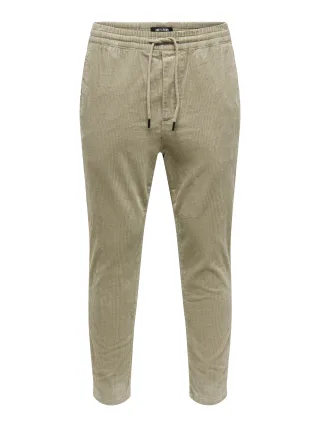 ONLY&SONS - ONSLINUS CROPPED CORD 9912 PANT NOOS chinchilla - Gr. - XXL