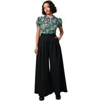 Hell Bunny Schlaghose Simone Swing Trousers Marlenehose Vintage Retro Wide Leg