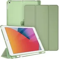 Fintie Tablet-Hülle für iPad 9. Gen 2021/8. Gen 2020/7. Gen 2019 10.2 Zoll mit Stifthalter, ultradünne leichte Case mit transparenter Rückseite & Auto Schlaf/Wach