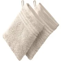 REDBEST Waschhandschuh Waschhandschuh 2er-Pack, Frottier, Walk-Frottier Uni