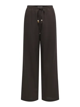 ONLY - ONLISOLA MW PULL-UP WIDE PANT PNT Coffee Bean - Gr. - 32