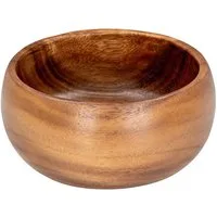 Levandeo® Dekoschale, Schale Holz 15cm rund Akazienholz Tischdeko Natur Braun Schüssel